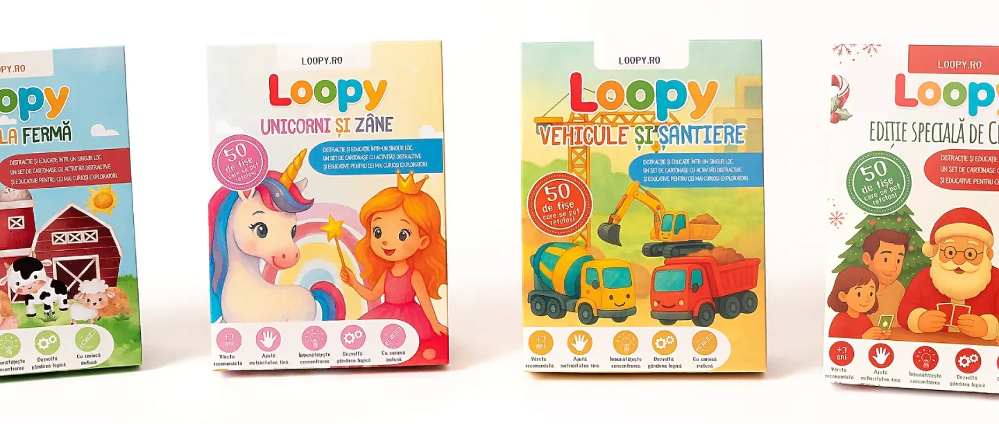 seturile loopy - cartonase educative reutilizabile